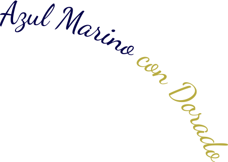 frase: azul marino con dorado