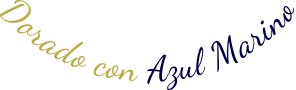 frase: dorado con azul marino